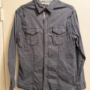Lee Charcoal Button-Up Shirt | Medium